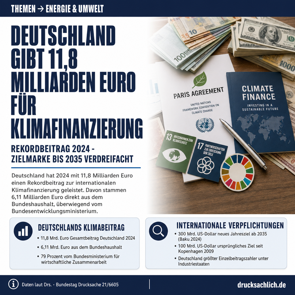 Internationale Klimafinanzierung: 11,8 Mrd. Euro deutscher Beitrag 2024