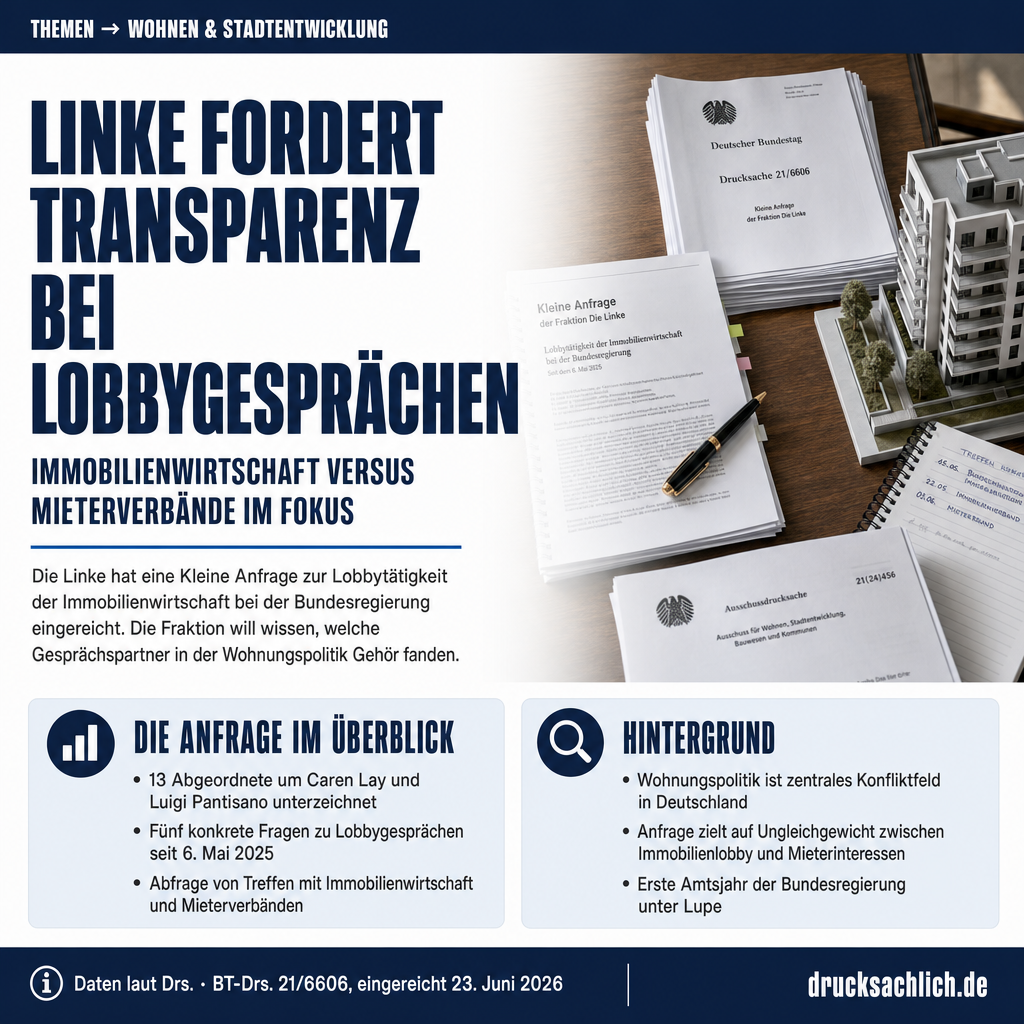 Immobilienlobby: Linke fragt nach Lobbygesprächen der Bundesregierung