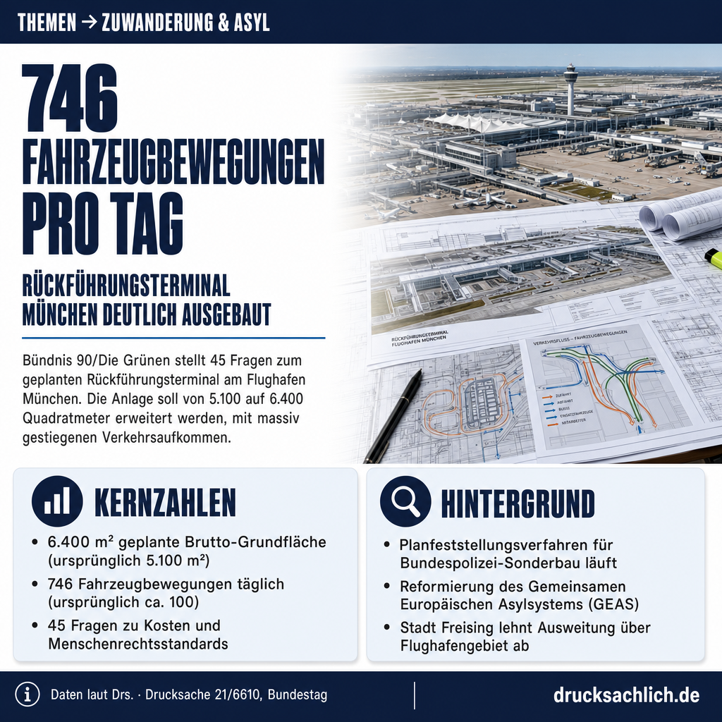 Rückführungsterminal München: 45 Fragen zu Kosten und Menschenrechten