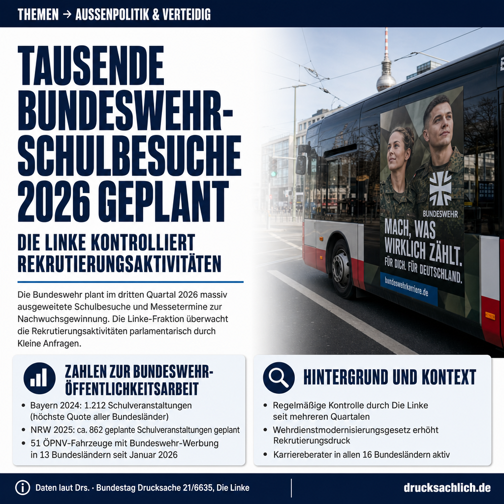 Bundeswehr-Auftritte Q3 2026: Tausende Veranstaltungen an Schulen