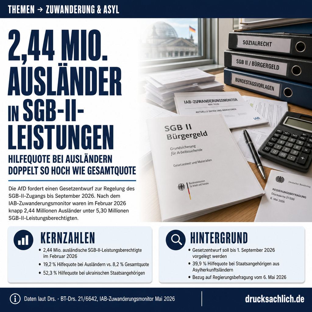 SGB-II-Zugang: AfD fordert Gesetzentwurf bis September 2026