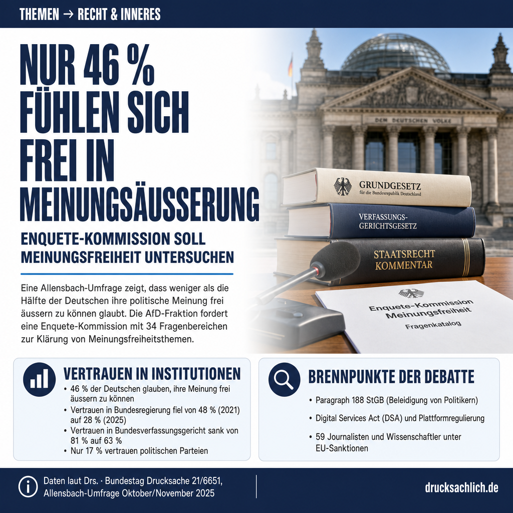 Meinungsfreiheit: Enquete-Kommission im Bundestag beantragt
