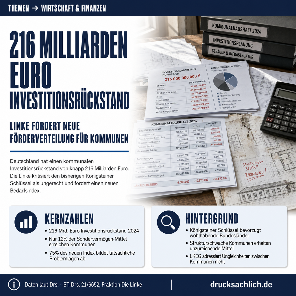 Kommunaler Bedarfsindex: Linke fordert neue Förderverteilung