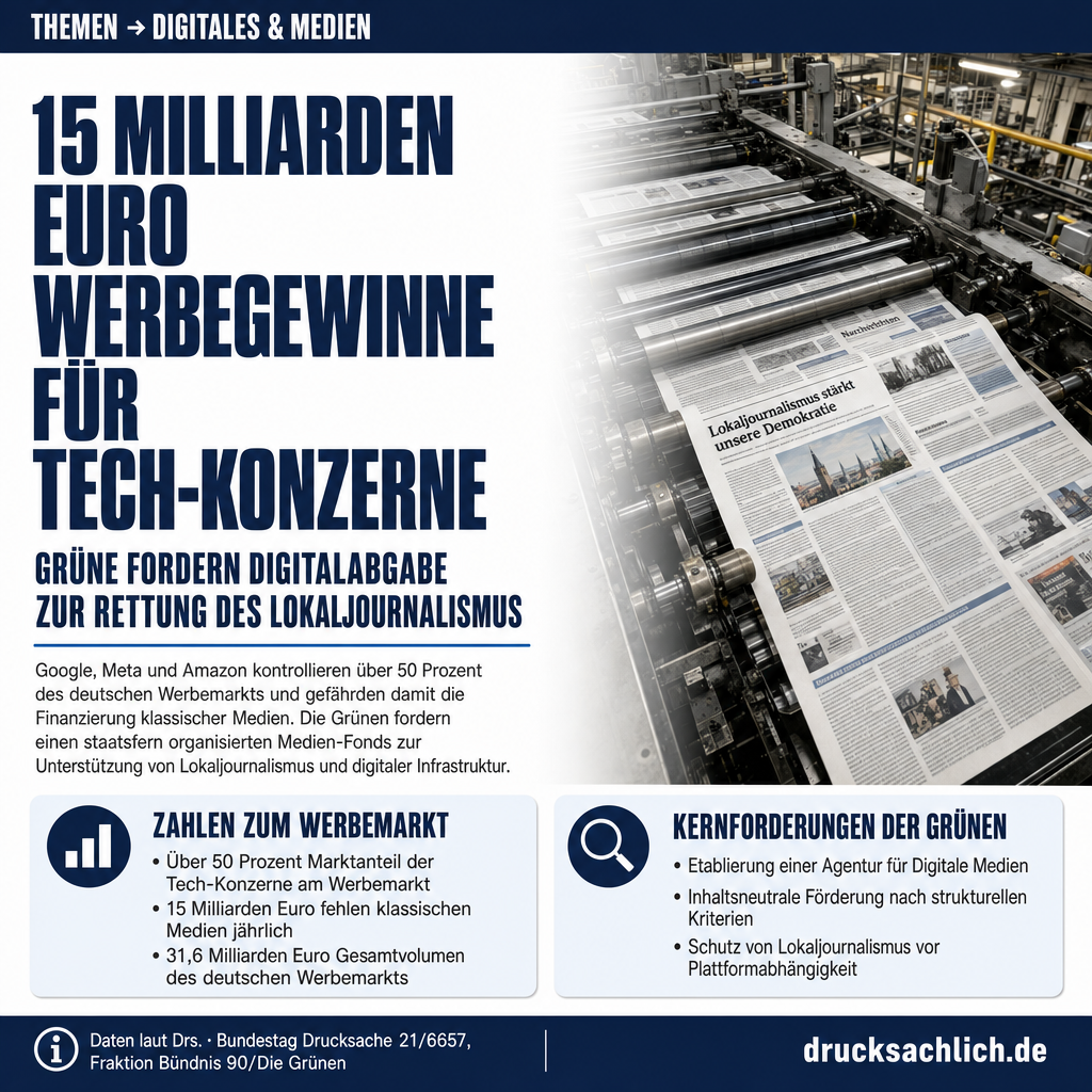 Digitalabgabe für Medienförderung: Grüne fordern Fonds gegen Zeitungssterben