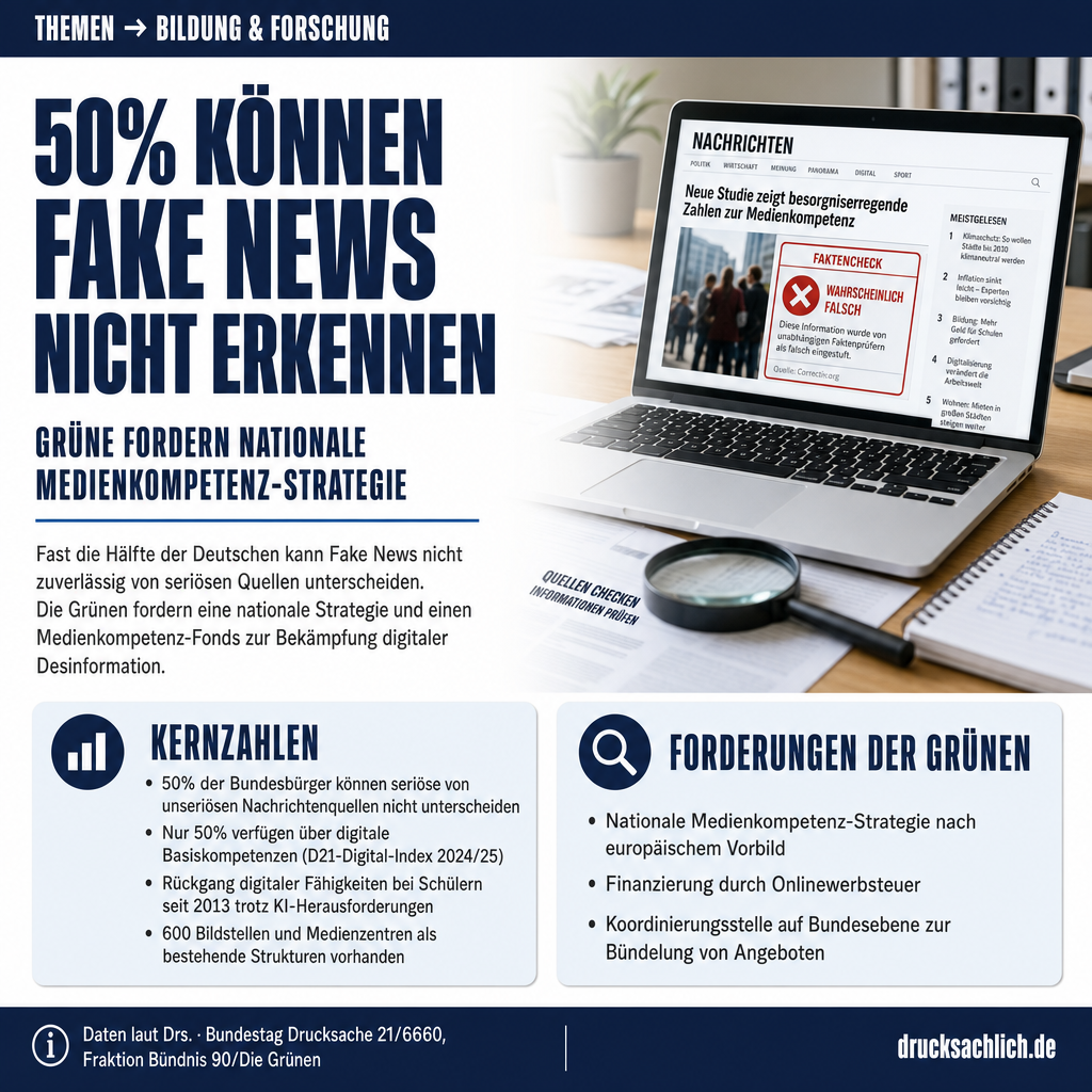 Medienkompetenz: Grüne fordern Nationale Strategie und Fonds