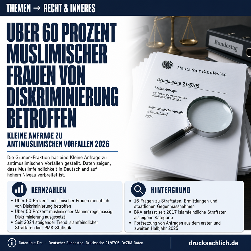 Muslimfeindlichkeit 2026: 16 Fragen zu antimuslimischen Vorfällen