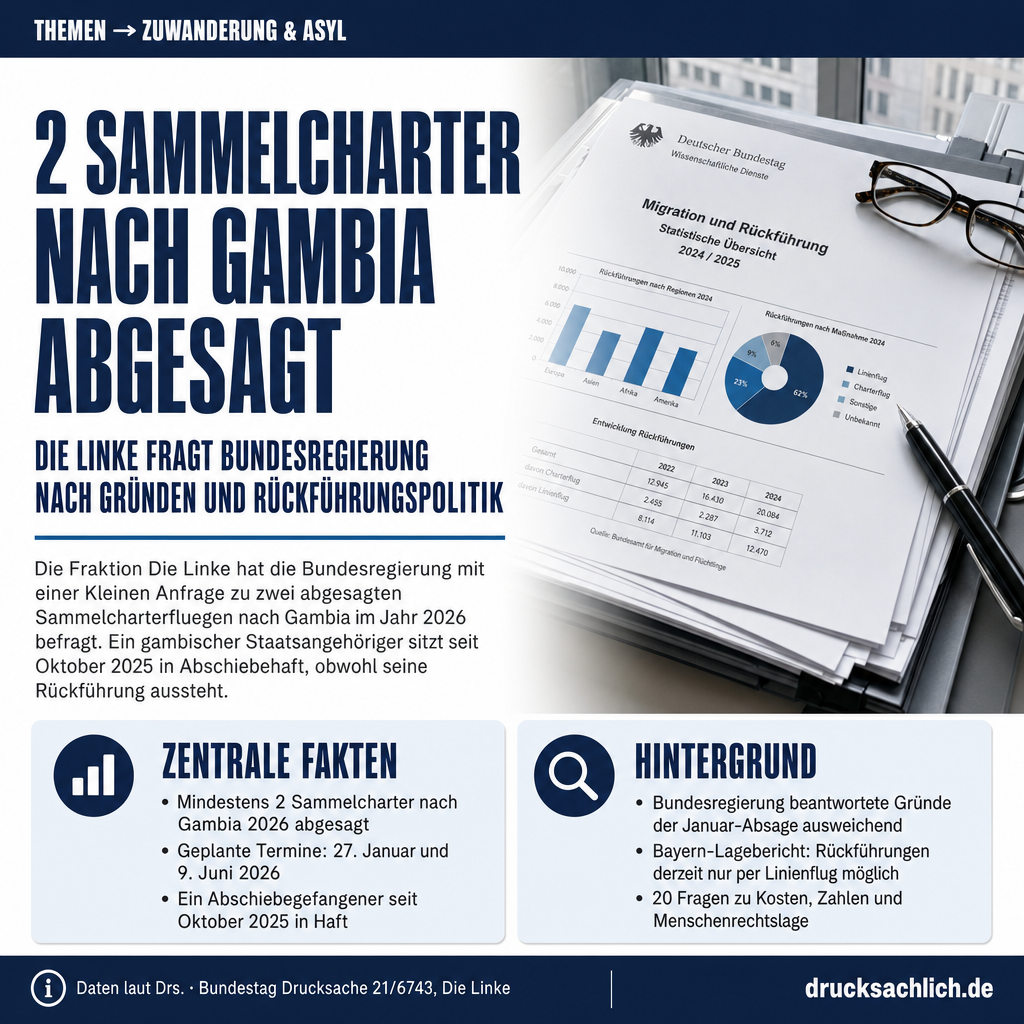 Abschiebungen nach Gambia: 20 Fragen zu Charterflug-Absagen