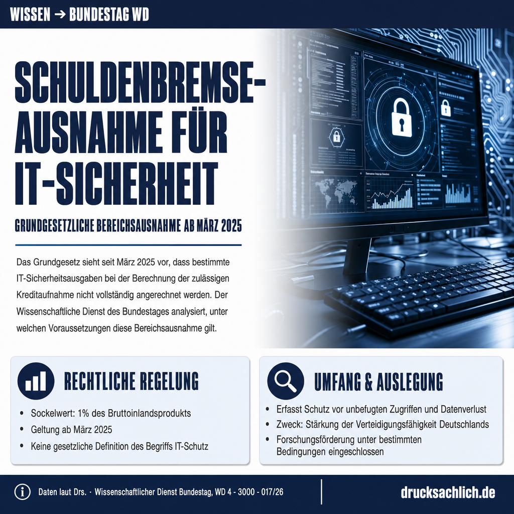 Schuldenbremse-Ausnahme für IT-Sicherheit im Bundeshaushalt