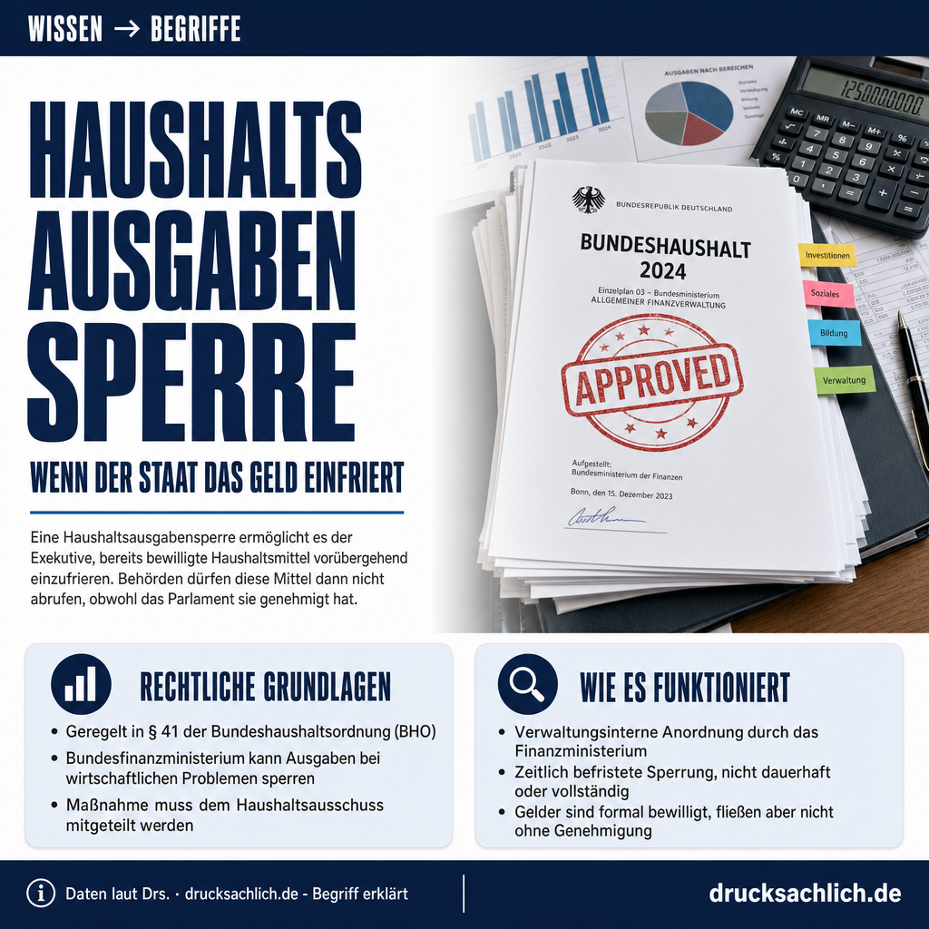 Begriff erklärt: Haushaltsausgabensperre