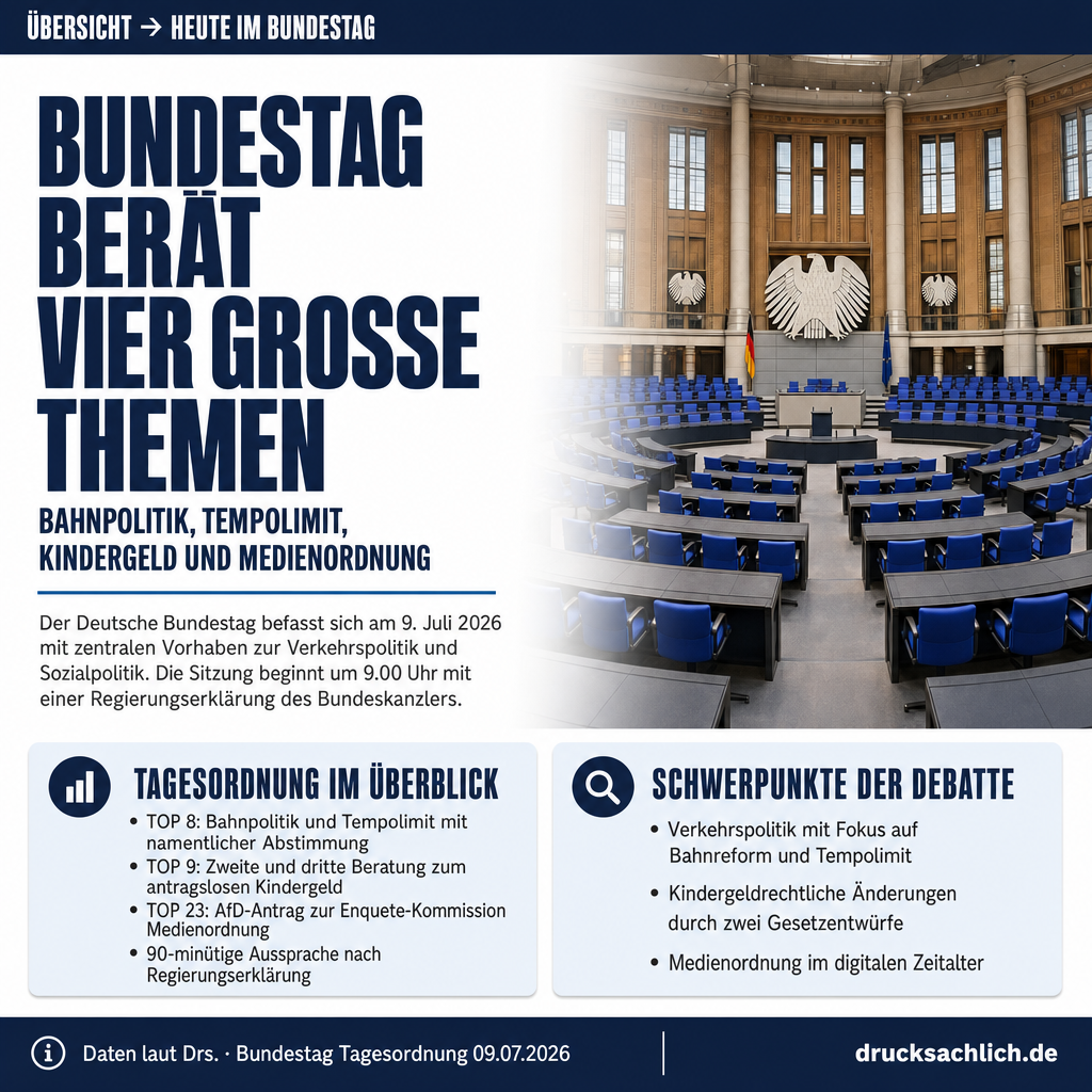 Heute im Bundestag – 09.07.2026