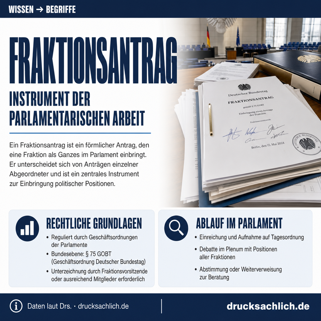 Begriff erklärt: Fraktionsantrag