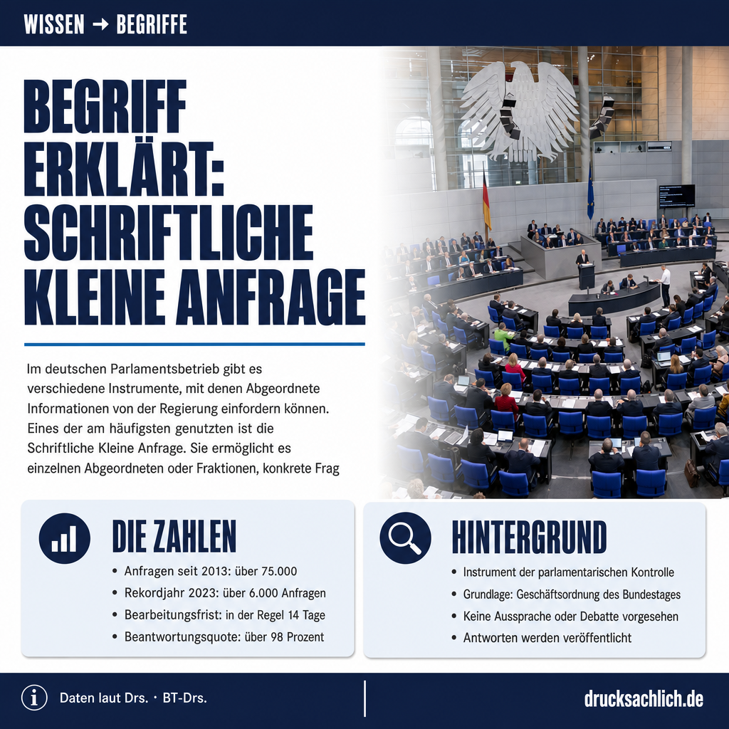 Begriff erklärt: Schriftliche Kleine Anfrage