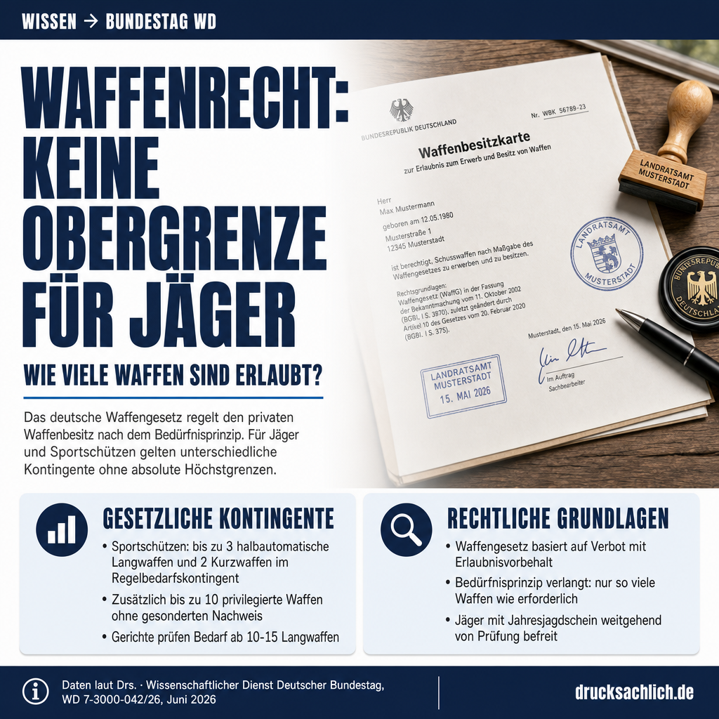 Waffenrechtliches Bedürfnis bei Jägern und Sportschützen