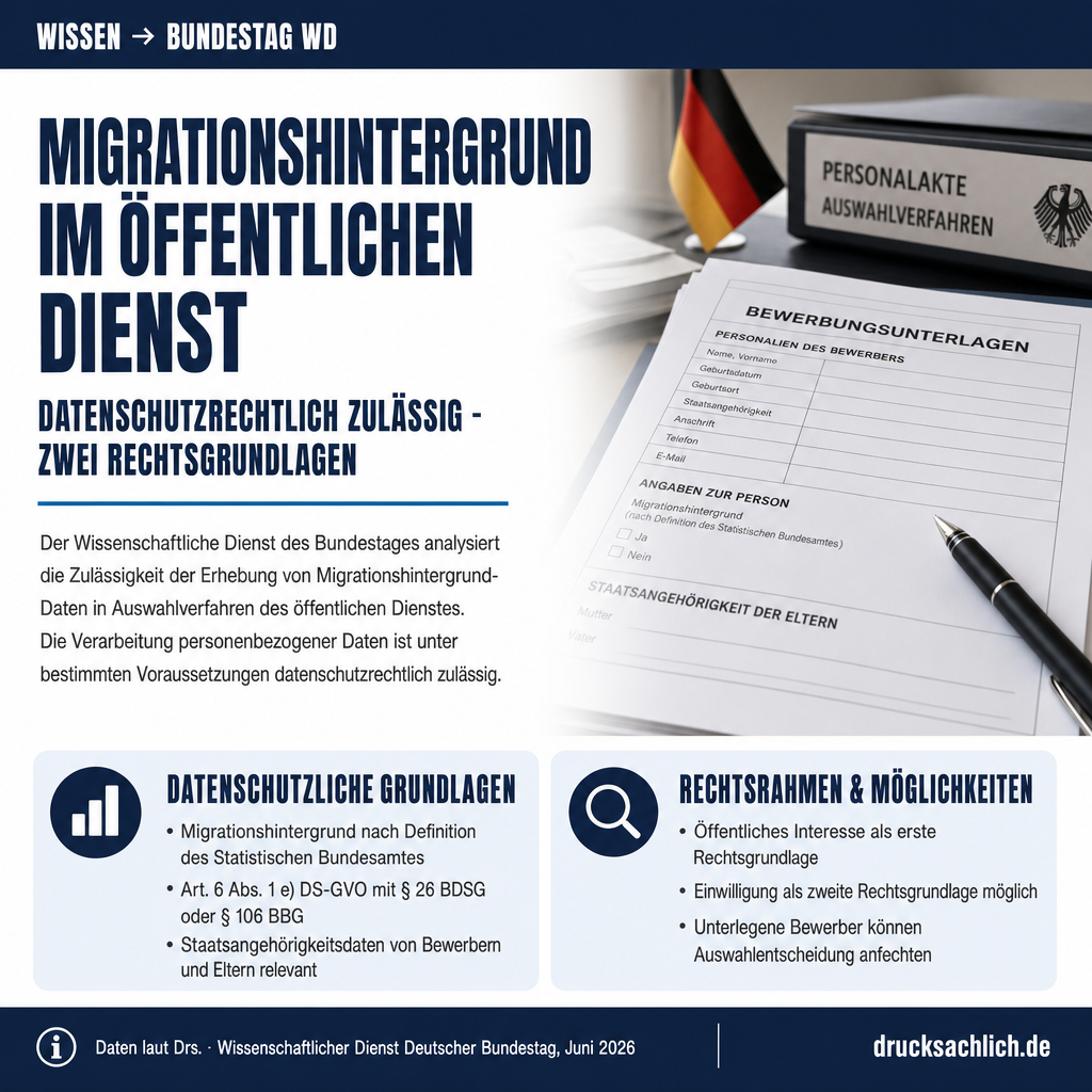 Migrationshintergrund im öffentlichen Dienst datenschutzrechtlich zulässig
