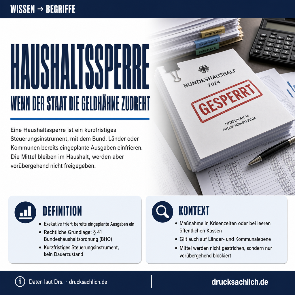Begriff erklärt: Haushaltssperren
