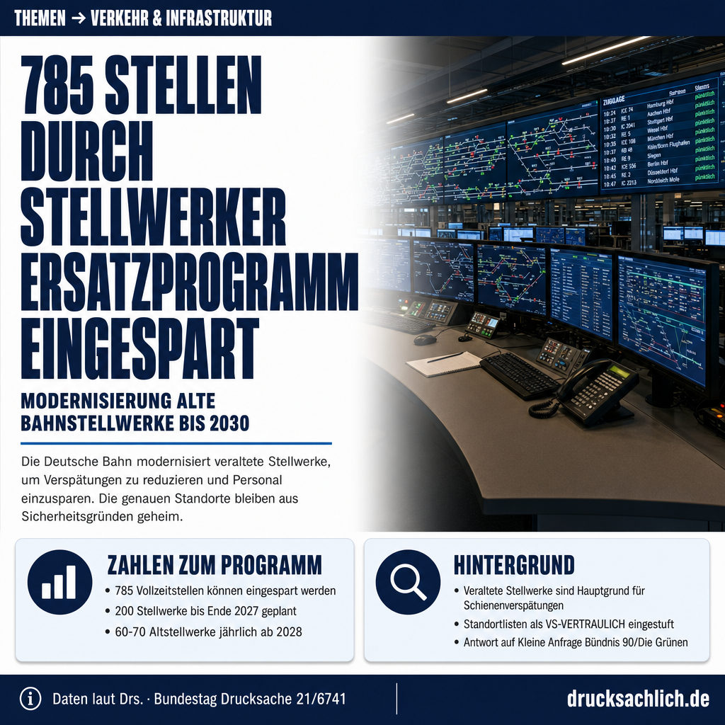Stellwerkersatzprogramm: Details geheim, 785 Stellen eingespart