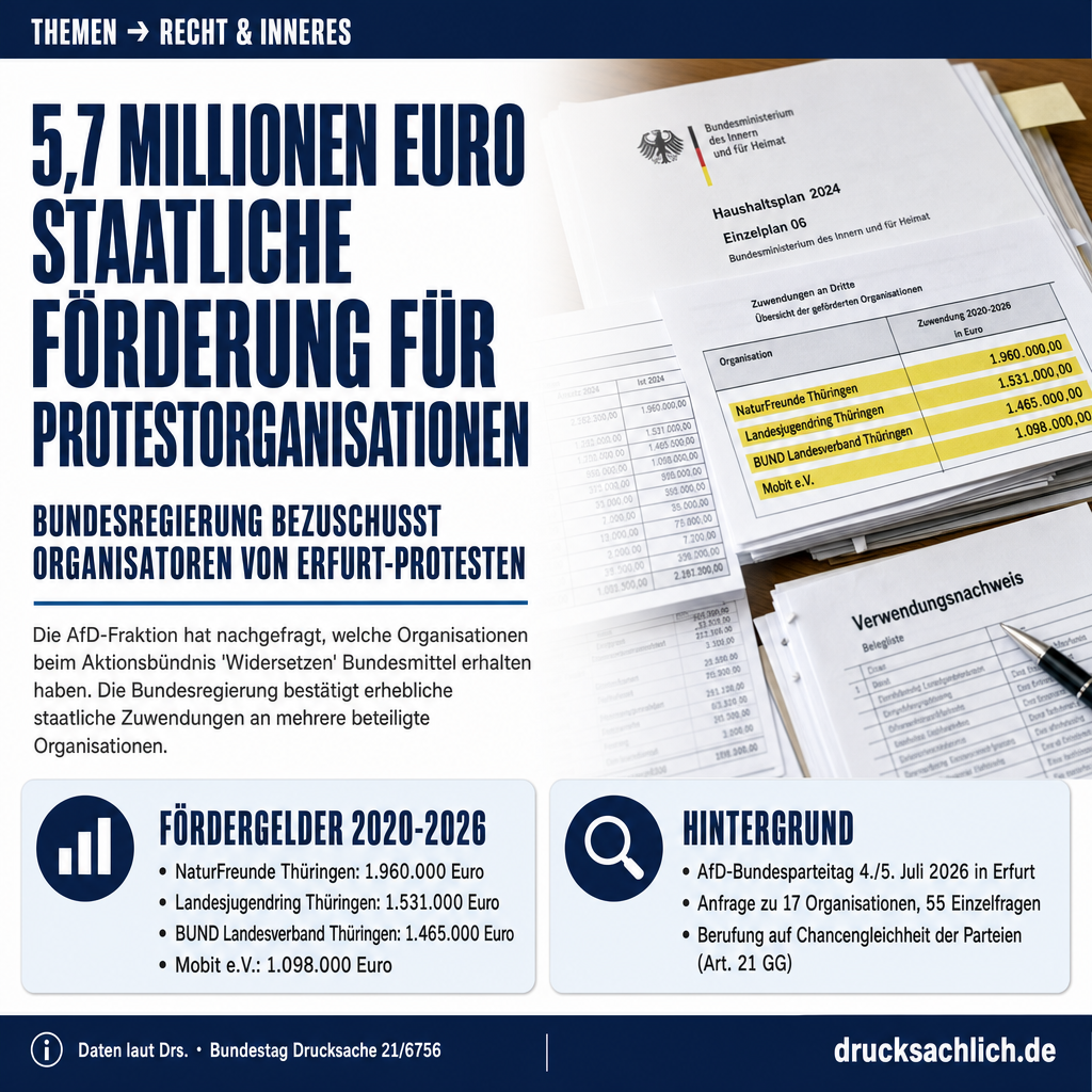 Staatliche Förderung: Wer finanziert Protest-Organisationen in Erfurt?
