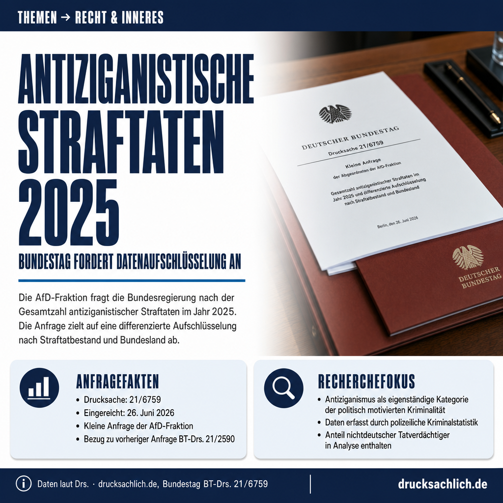 Antiziganistische Straftaten 2025: Bundestag fragt nach Fallzahlen