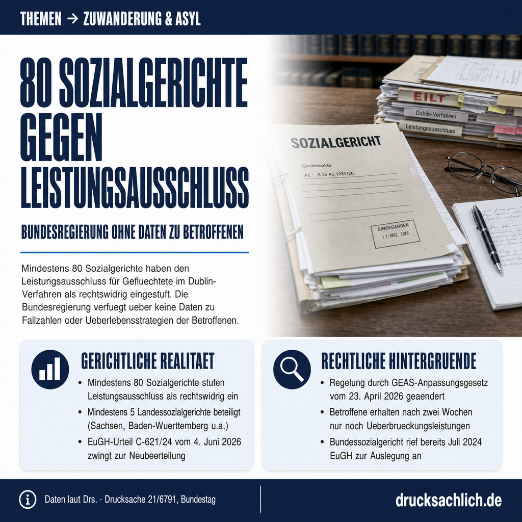 AsylbLG-Leistungsausschluss: Bundesregierung ohne Datenbasis