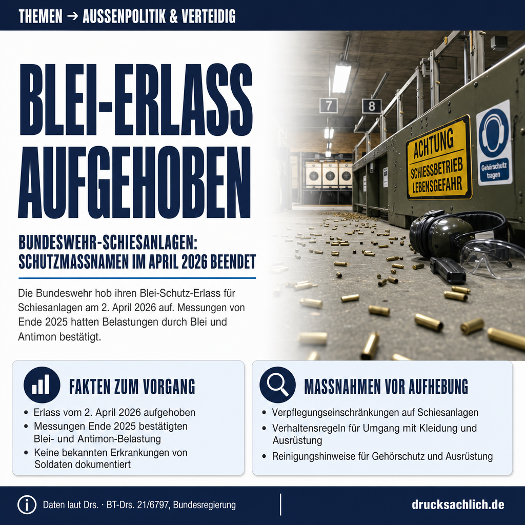 Bundeswehr-Schießanlagen: Blei-Erlass bereits aufgehoben