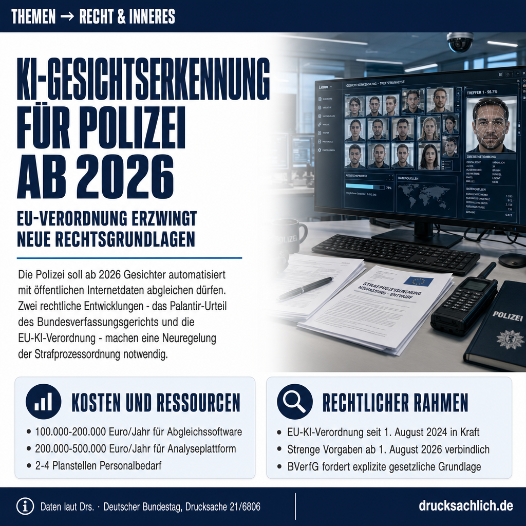 StPO-Reform 2026: KI-gestützte Gesichtserkennung für Ermittler
