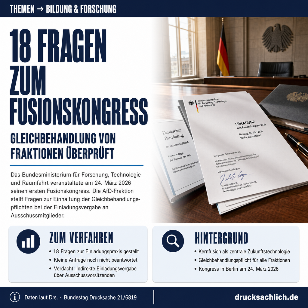 Fusionskongress BMFTR: Einladungspraxis unter parlamentarischer Kontrolle