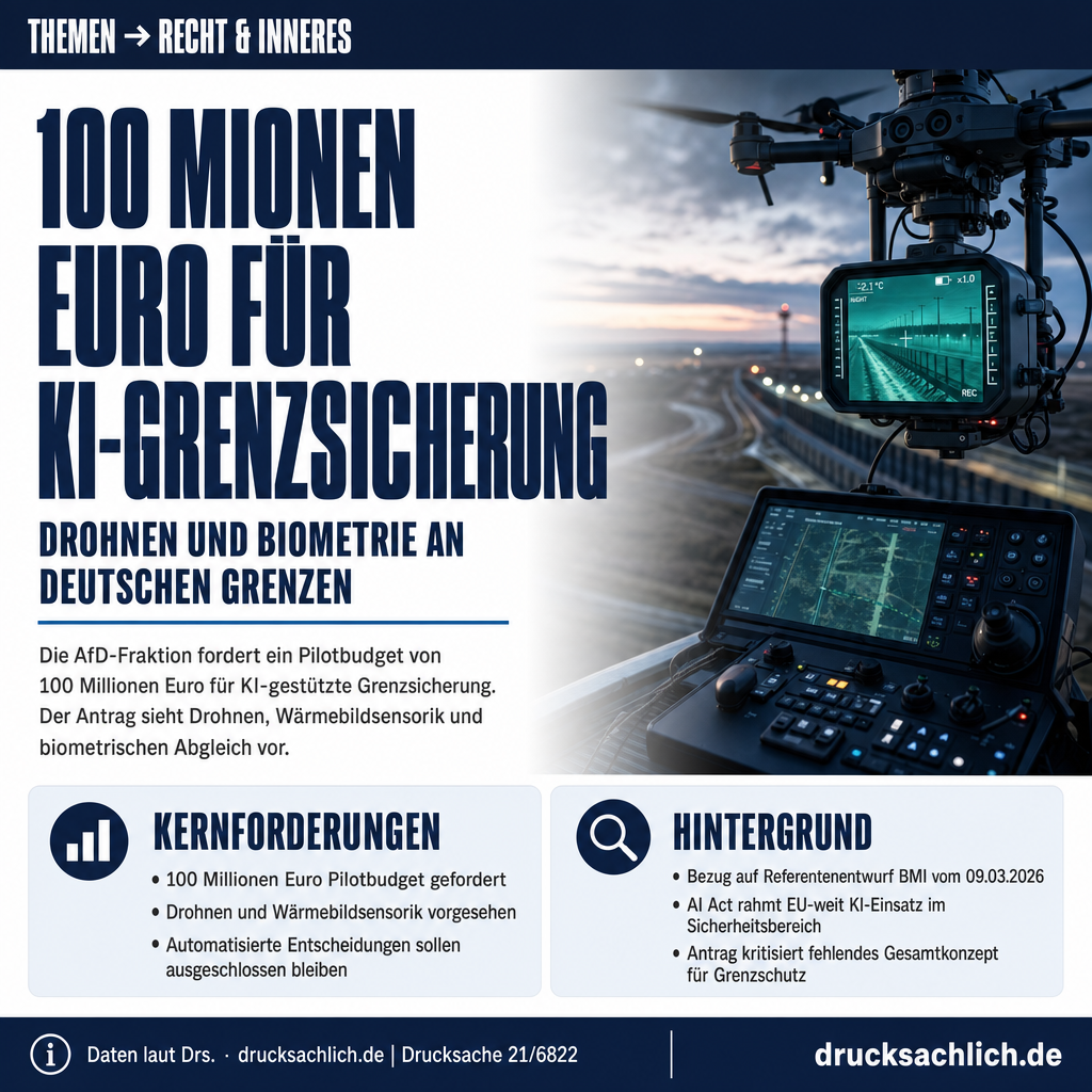 KI-Grenzschutz: AfD fordert 100 Mio. Euro für digitale Grenzsicherung