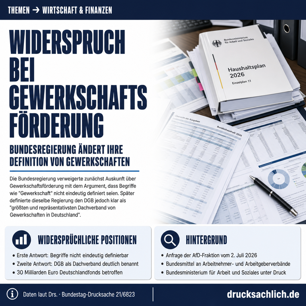 Gewerkschaftsförderung: Widerspruch in Regierungsantworten unter Prüfung