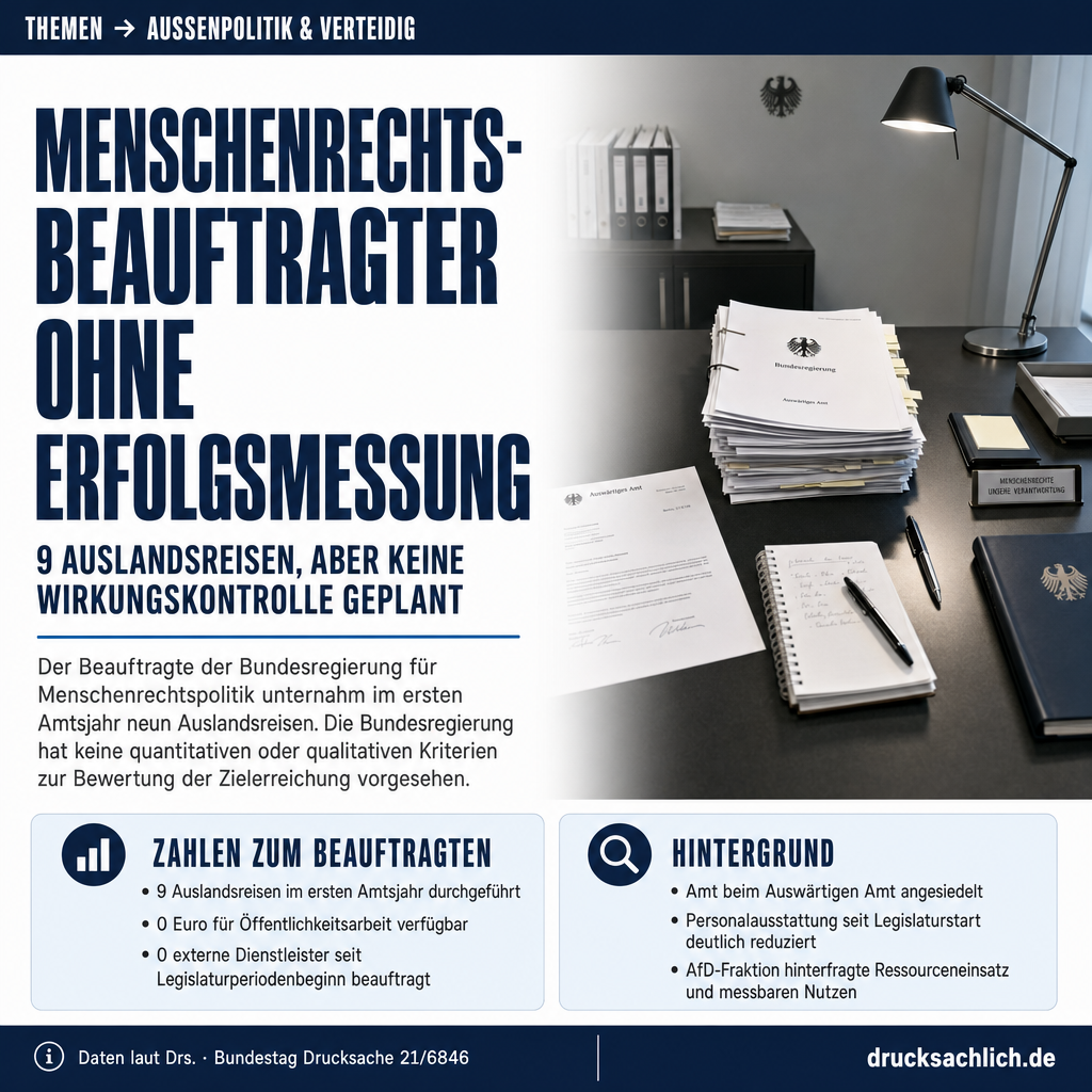 Menschenrechtsbeauftragter: Keine Erfolgsmessung vorgesehen