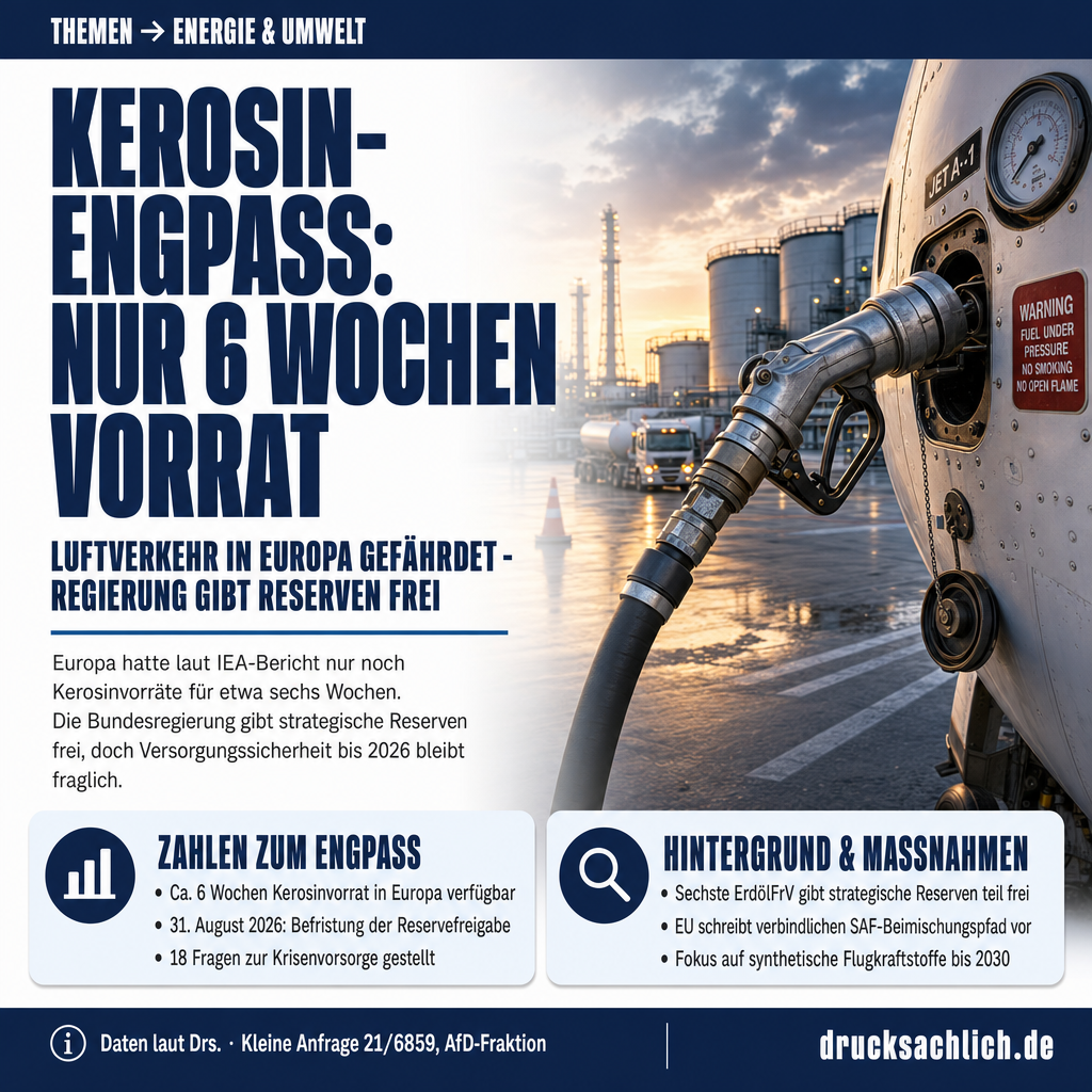 Kerosin-Versorgung 2026: 18 Fragen zur Sicherheit des Luftverkehrs