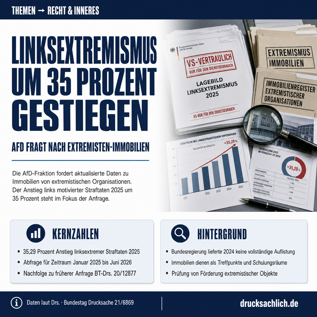 Extremismus-Immobilien: AfD fragt nach Besitz und Nutzung seit 2025