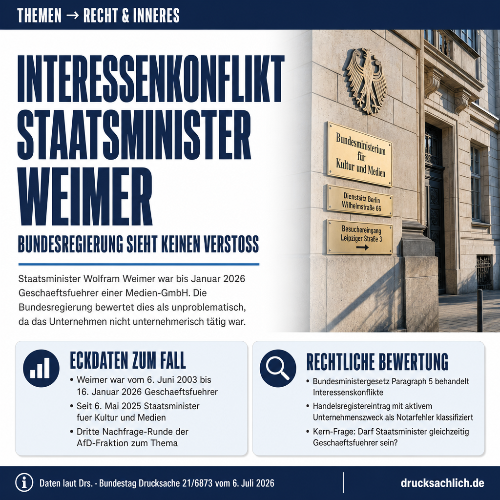 Interessenkonflikt Wolfram Weimer: Bundesregierung sieht keinen Verstoß
