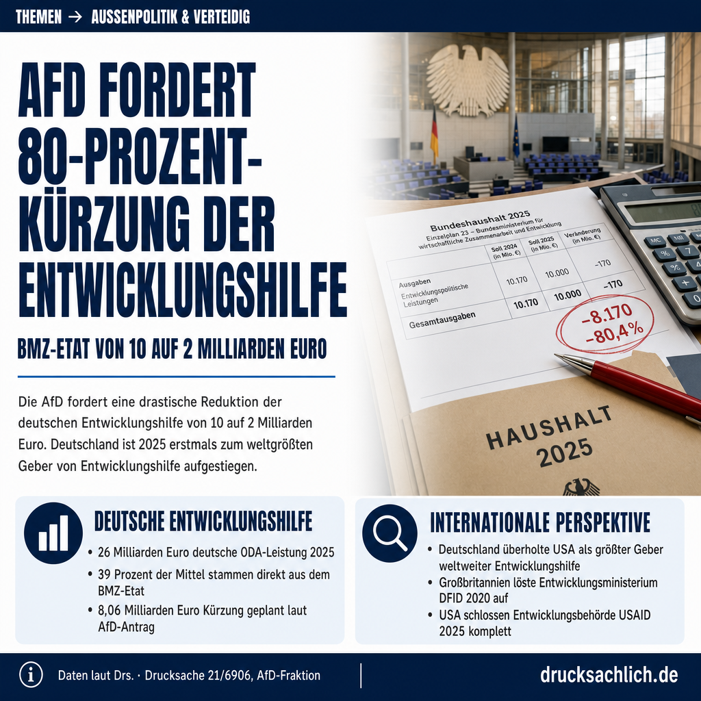 BMZ-Auflösung: AfD fordert 80-Prozent-Kürzung der Entwicklungshilfe