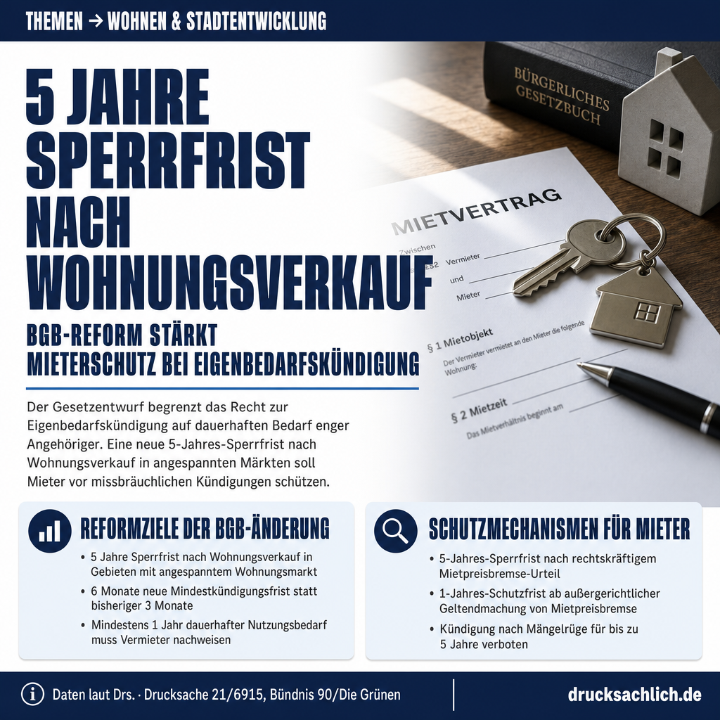 Eigenbedarfskündigung: BGB-Reform stärkt Mieterschutz 2026
