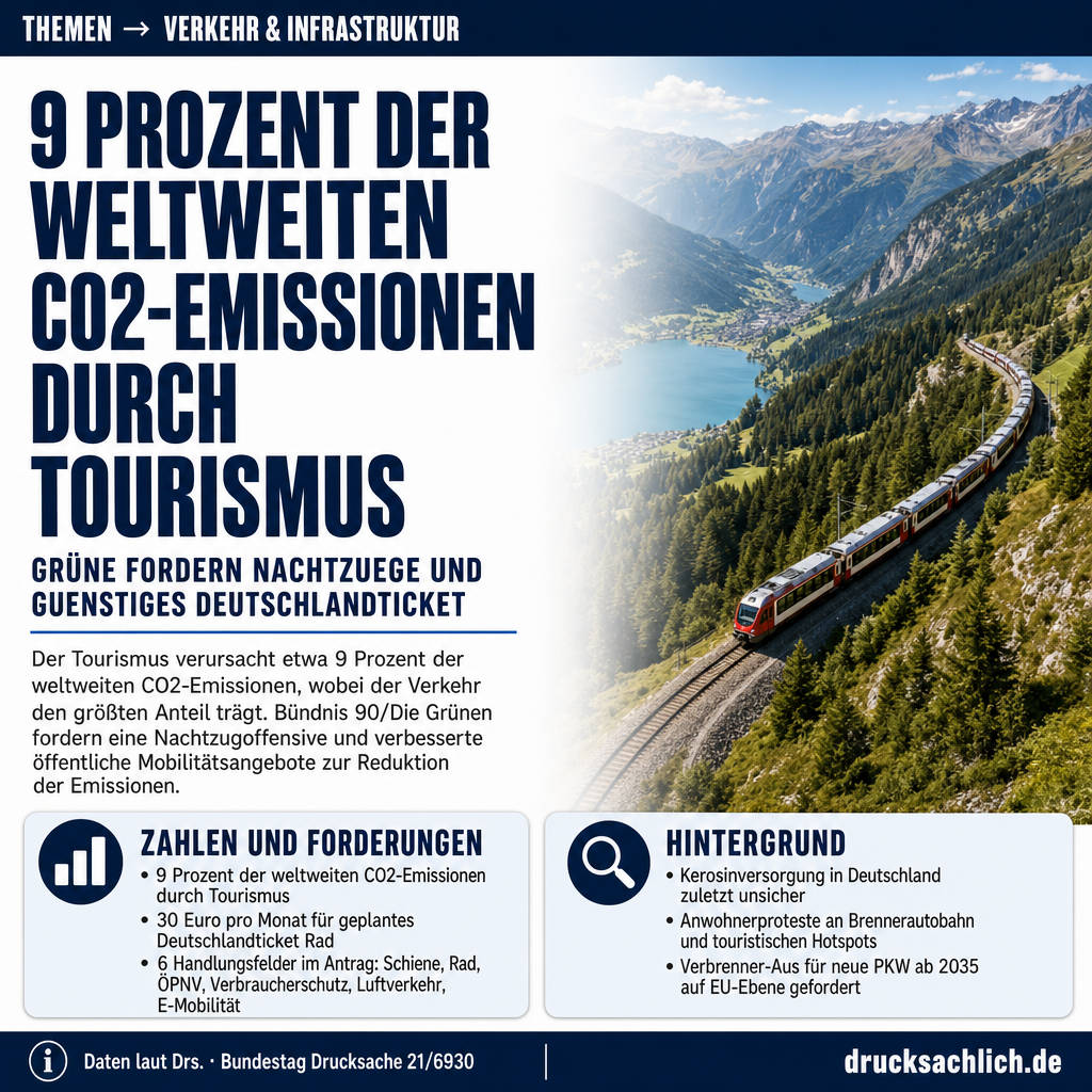 Nachhaltige Urlaubsmobilität: Grüne fordern Schiene, Rad und ÖPNV