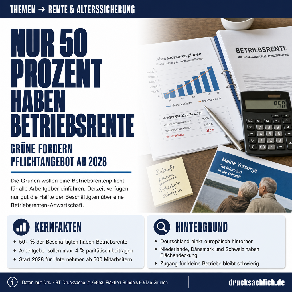 Betriebsrente: Grüne fordern Pflichtangebot für alle Arbeitnehmer