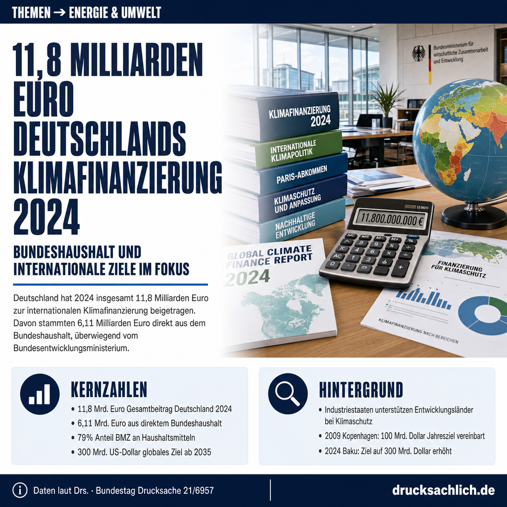 Klimafinanzierung: 11,8 Mrd. Euro deutscher Beitrag 2024