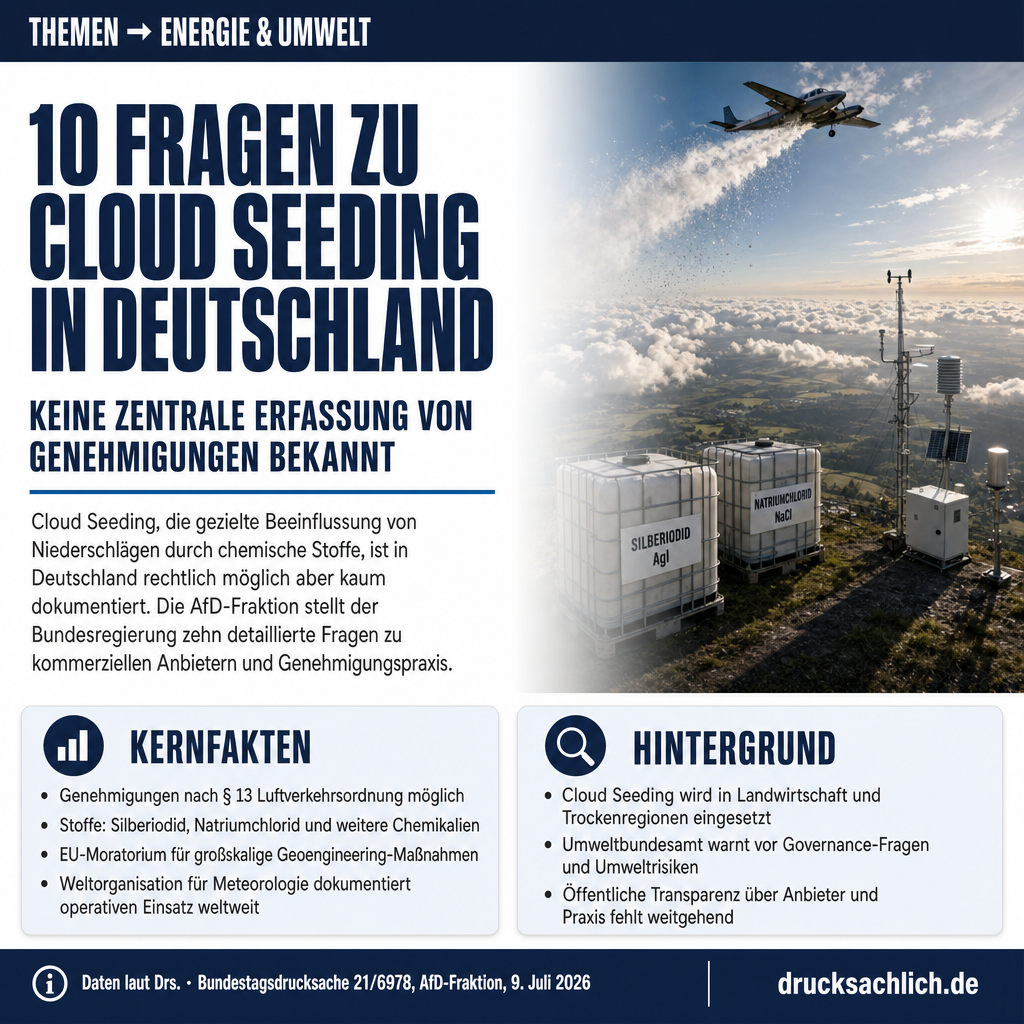 Cloud Seeding: Genehmigungen und Anbieter in Deutschland gefragt