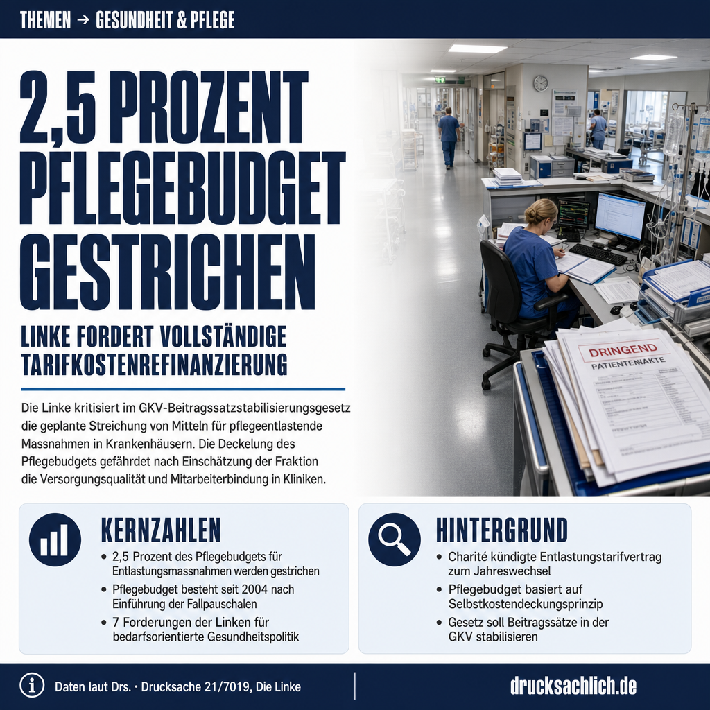 GKV-Reform 2026: Linke fordert volles Pflegebudget für Krankenhäuser