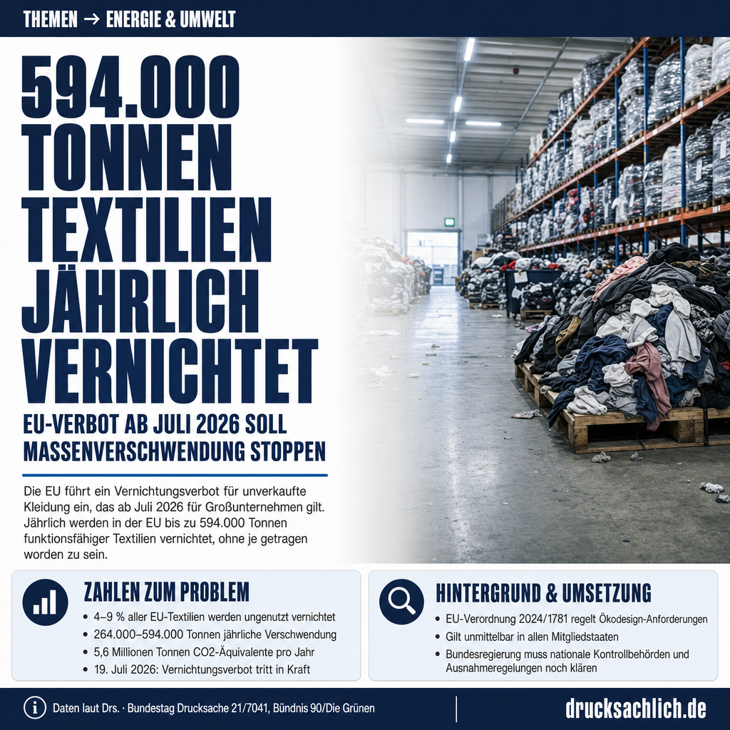 Vernichtungsverbot unverkaufter Kleidung: 21 Fragen zur EU-Umsetzung