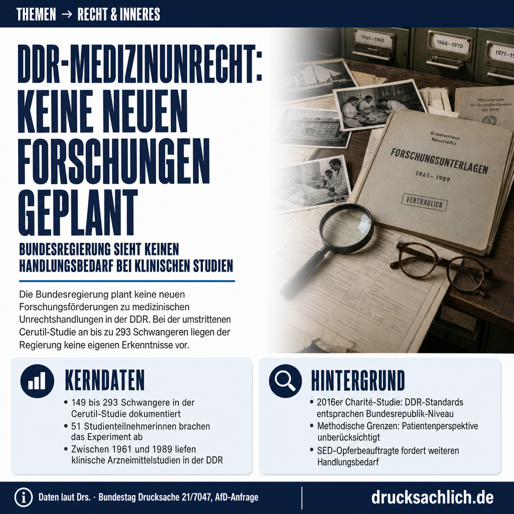 Medizinunrecht DDR: Bundesregierung plant keine neue Forschung