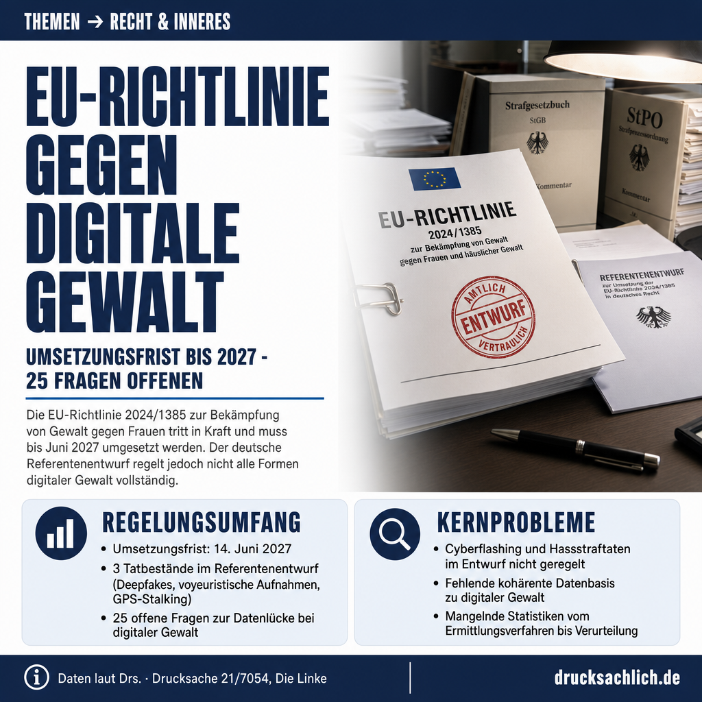 Digitale Gewalt gegen Frauen: EU-Richtlinie bis 2027 umzusetzen