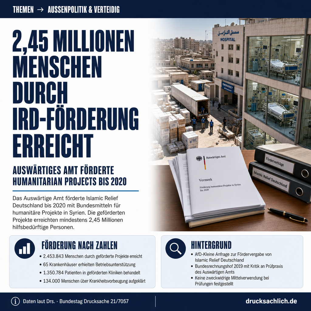 Islamic Relief Deutschland: Förderung durch Auswärtiges Amt bis 2020