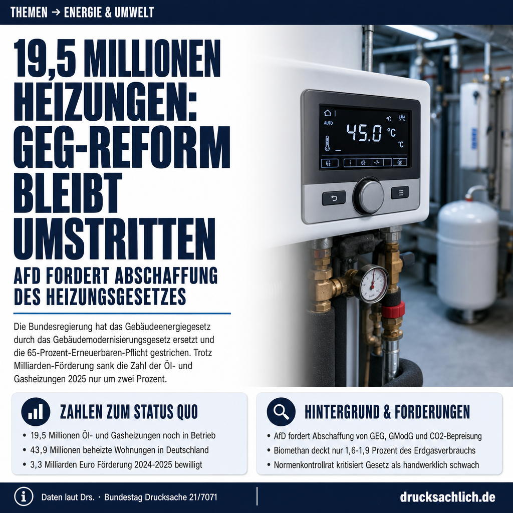 GEG-Reform 2026: AfD fordert Abschaffung des Heizungsgesetzes
