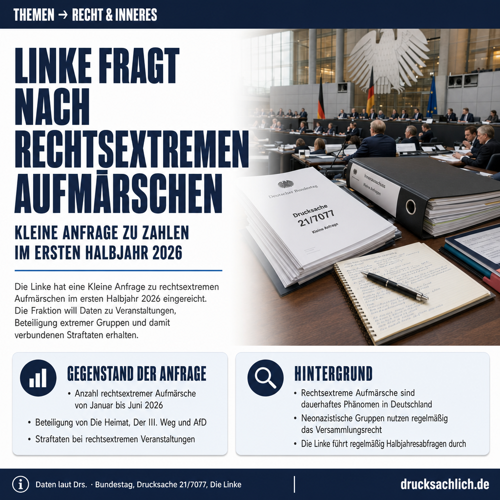 Rechtsextreme Aufmärsche: Linke fragt nach Zahlen im Halbjahr 2026