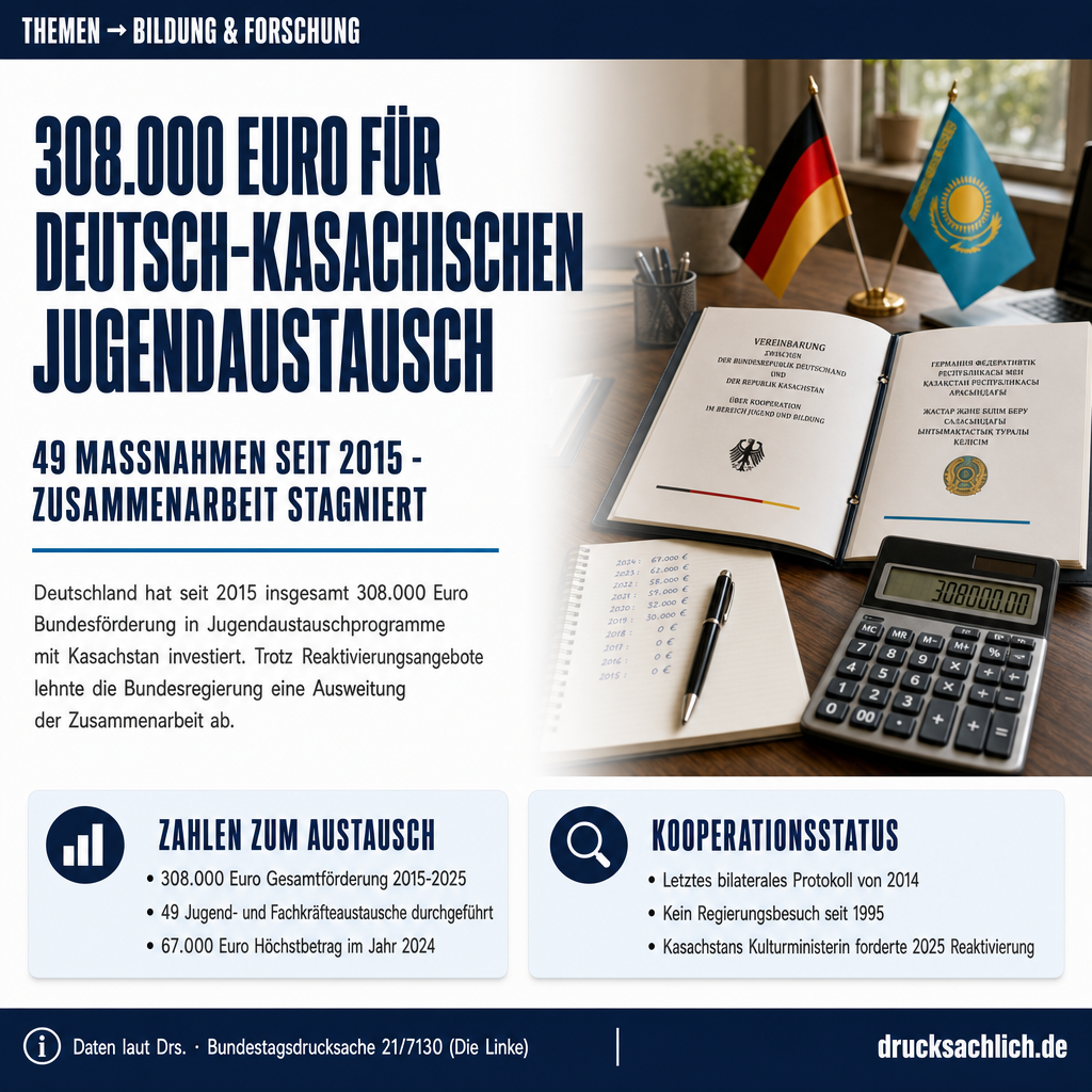 Deutsch-Kasachischer Jugendaustausch: 308.000 Euro seit 2015