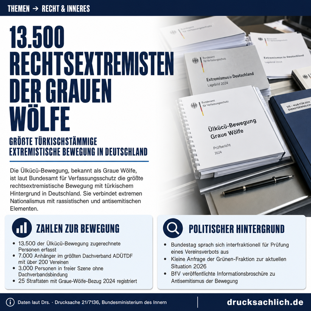 Graue Wölfe: 13.500 Rechtsextremisten mit Türkeibezug in Deutschland