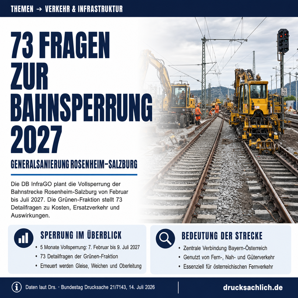 Generalsanierung Rosenheim–Salzburg: 73 Fragen zur Bahnsperrung 2027