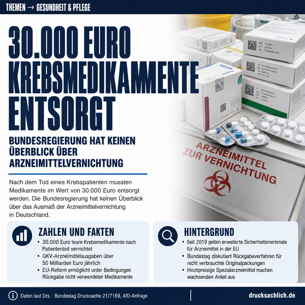 Arzneimittel-Entsorgung: GKV-Einsparpotenziale ungeklärt