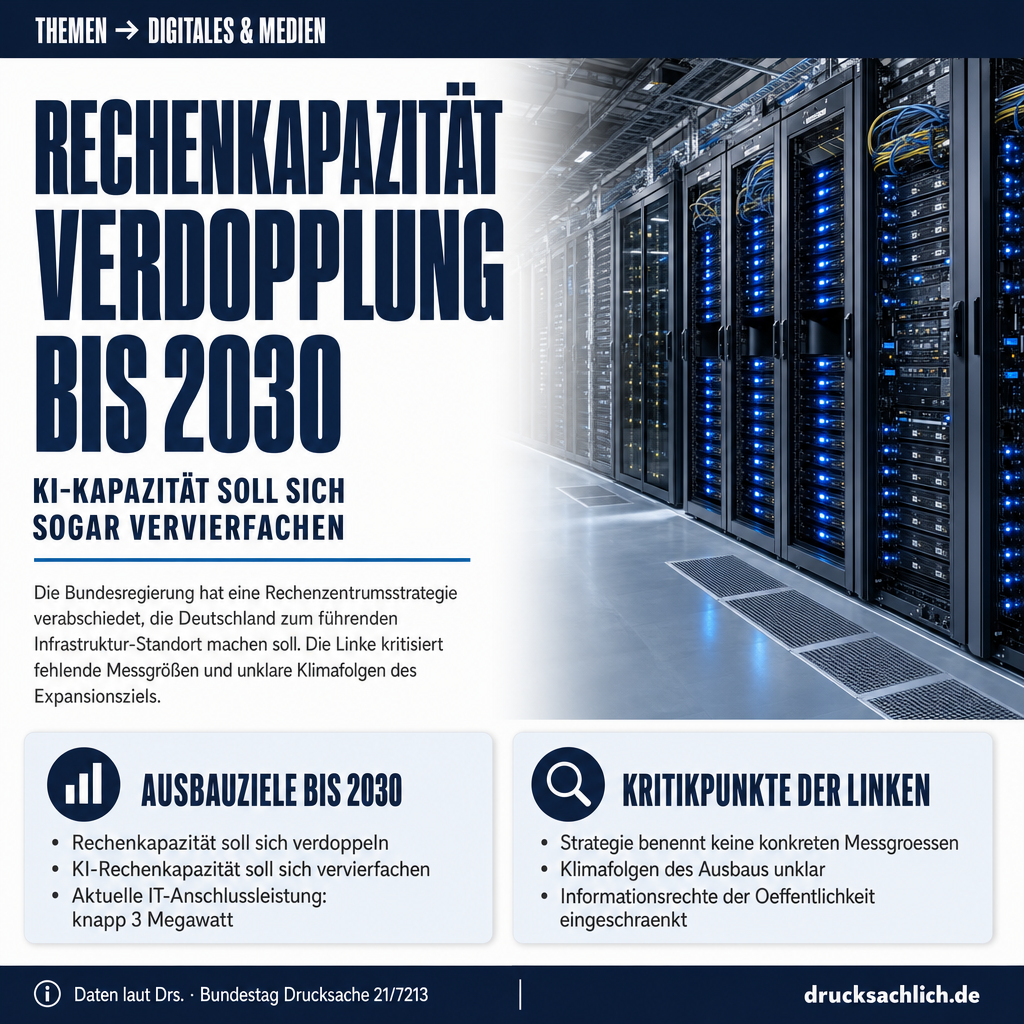 Rechenzentrumsstrategie 2030: Verdoppelung ohne Messgröße